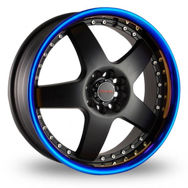 17" DARE LS Wheels - Black / Blaze Lip - VW / Audi / MINI - 4x100