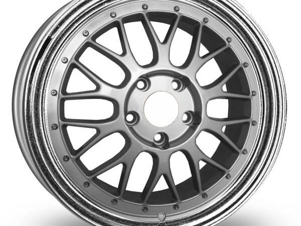 18" Staggered BBS LM Style Wheels - Silver / Polished Lip - VW / Audi - 5x100