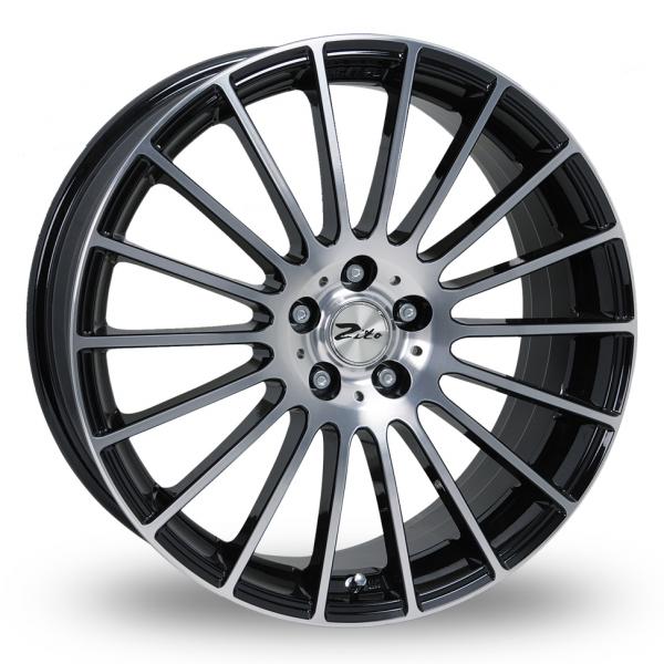 17" ZITO Spyder Wheels - Black / Polished - VW / Audi / MINI - 4x100