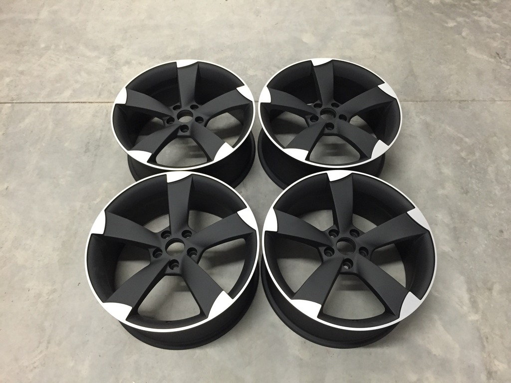 19" TTRS Style Wheels - Matt Black Machined - VW / Audi / Mercedes - 5x112
