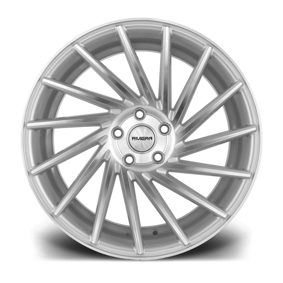 20" RIVIERA RV135 Directional Wheels - Silver Polished - VW / Audi / Mercedes - 5x112