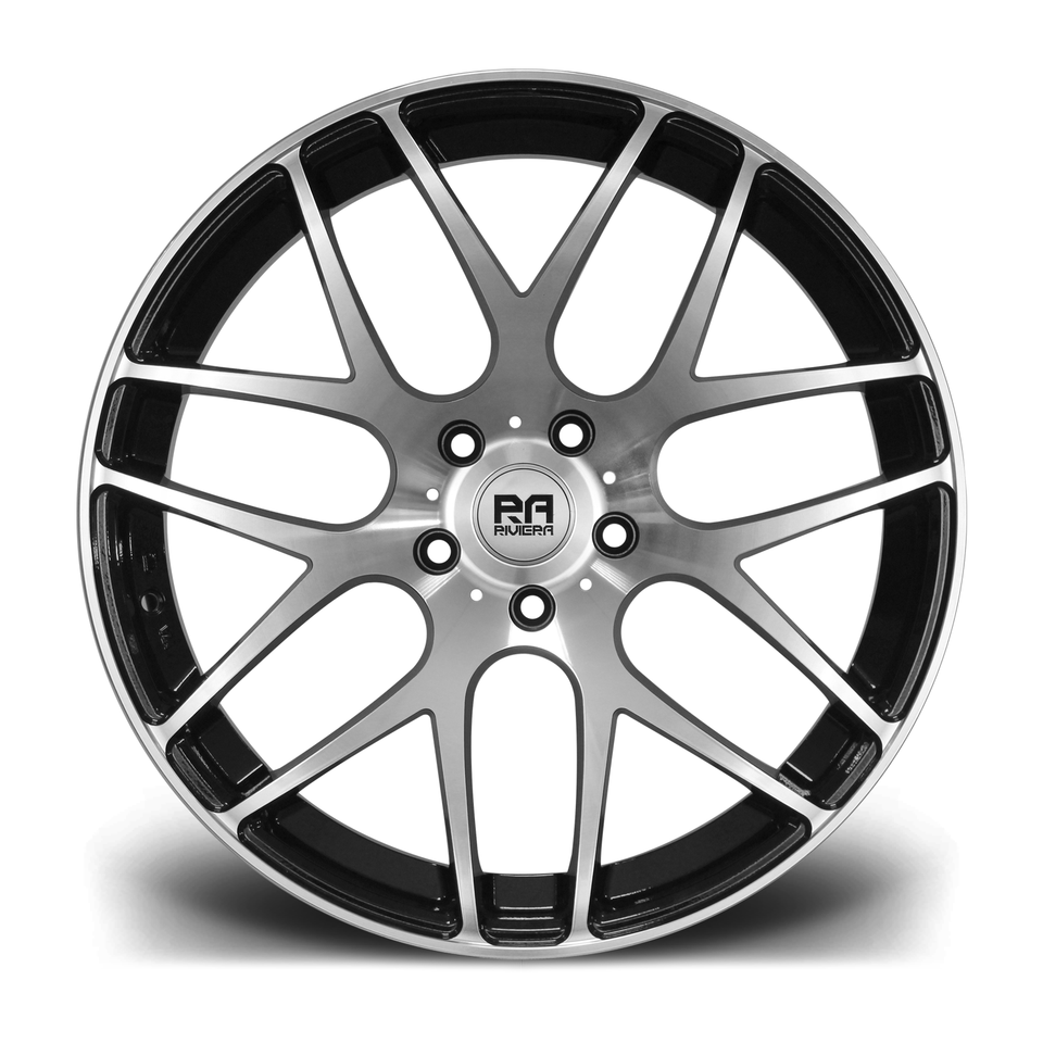 20" RIVIERA RV170 Wheels - Black Polished - VW / Audi / Mercedes - 5x112