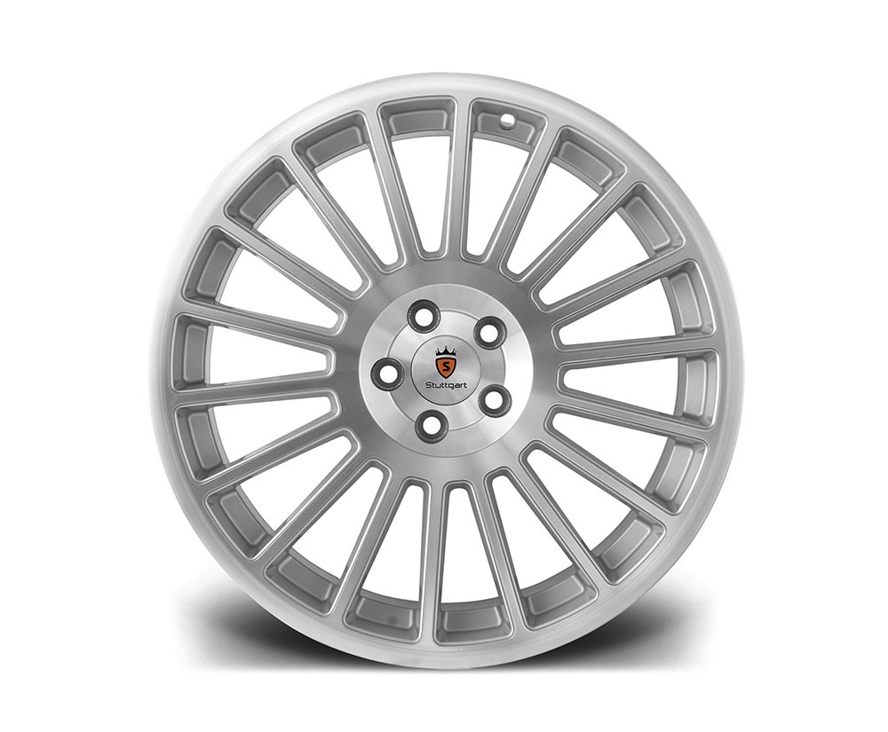 18" STUTTGART ST2 Wheels - Silver Polished - VW / Audi / Mercedes - 5x112