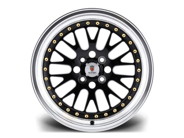 16" STUTTGART ST5 Wheels - Black Polished - VW / Audi - 4x100