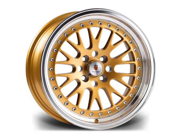 16" STUTTGART ST5 Wheels - Gold Polished - VW / Audi - 4x100
