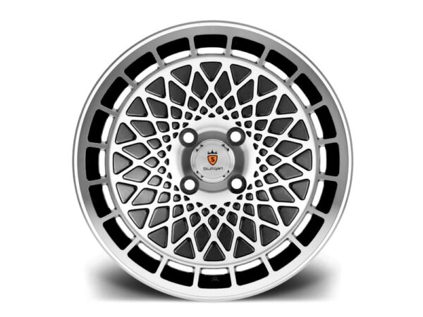 15" STUTTGART ST7 Wheels - Black Polished - VW / Audi - 4x100