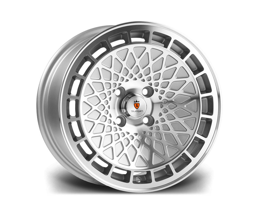 15" STUTTGART ST7 Wheels - Silver Polished - VW / Audi - 4x100