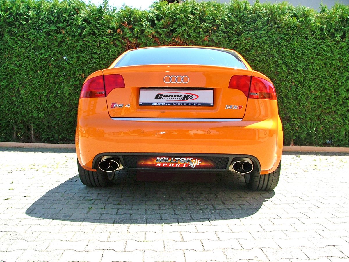 MILLTEK Cat Back Exhaust System SSXAU061 Audi RS4 B7 4.2 V8 Saloon Avant and Cabriolet