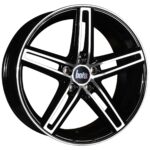 19" BOLA B3 Wheels - Gloss Black Polished Face - VW / Audi / Mercedes - 5x112