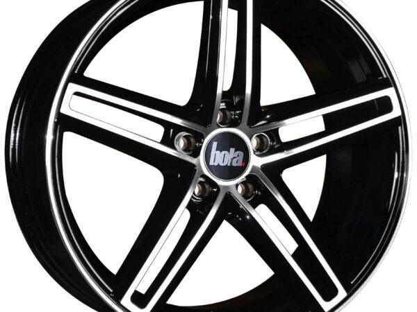19" BOLA B3 Wheels - Gloss Black Polished Face - All BMW Models