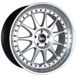 18" BOLA B4 Wheels - Hyper Silver with Black Rivets - VW / Audi / Mercedes - 5x112
