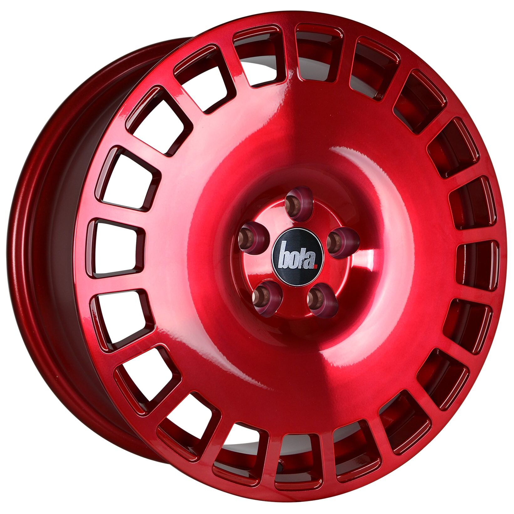 18" BOLA B12 Wheels - Hyper Red - VW / Audi / Mercedes - 5x112