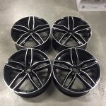 20" RS6 C Style Wheels - Gloss Black Machined