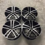 19" VW Nogaro Style Wheels - Gloss Black Machined