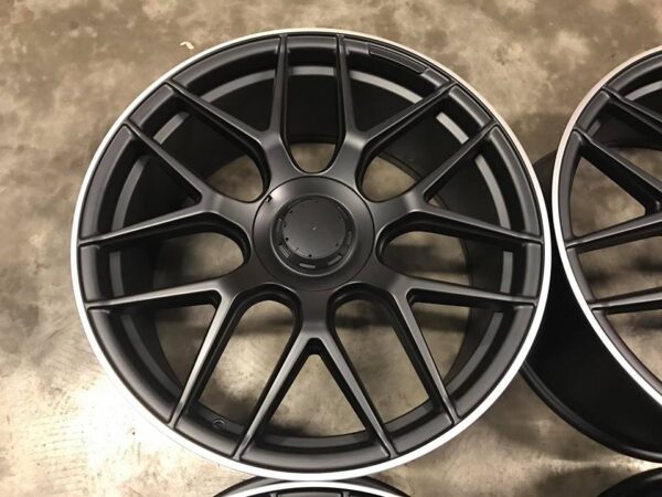 19″ E63 S AMG Style Wheels – Satin Black Machined Lip – CMWheels