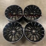 19" AMG Twist Style Wheels - Gloss Black / Machined Lip