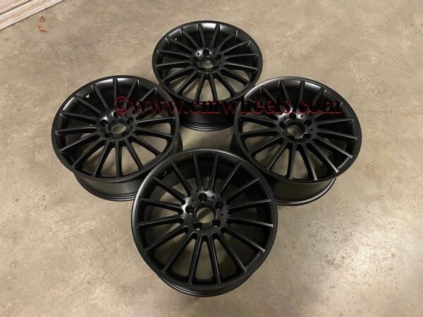 19″ C63 AMG Multi Spoke Style Wheels – Full Matt Black – CMWheels