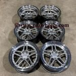 17" Strom DS-05 Wheels - Hyper Silver Machined Dish (Silver Rivets)
