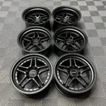 18" Strom DS-05 Wheels - Full Satin Black (Black Rivets)